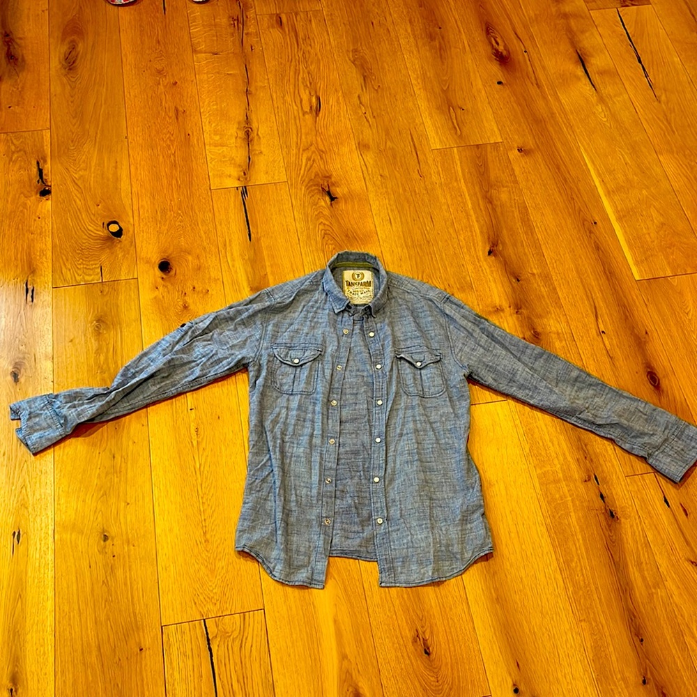 Chambray button down casual shirt